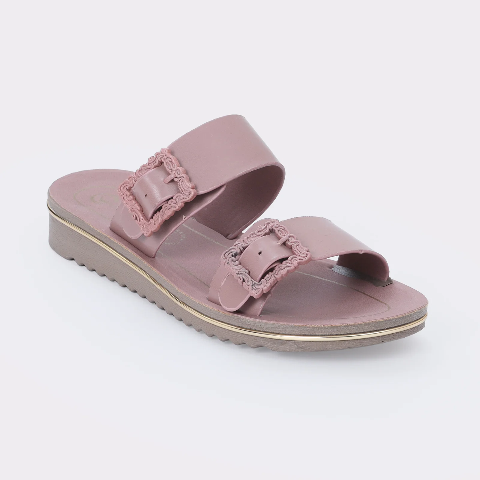 Women's Buckled Slippers - Image 2