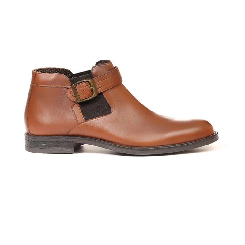 M-MV-0250031-Leather Buckled Chelsea Boots - Image 2