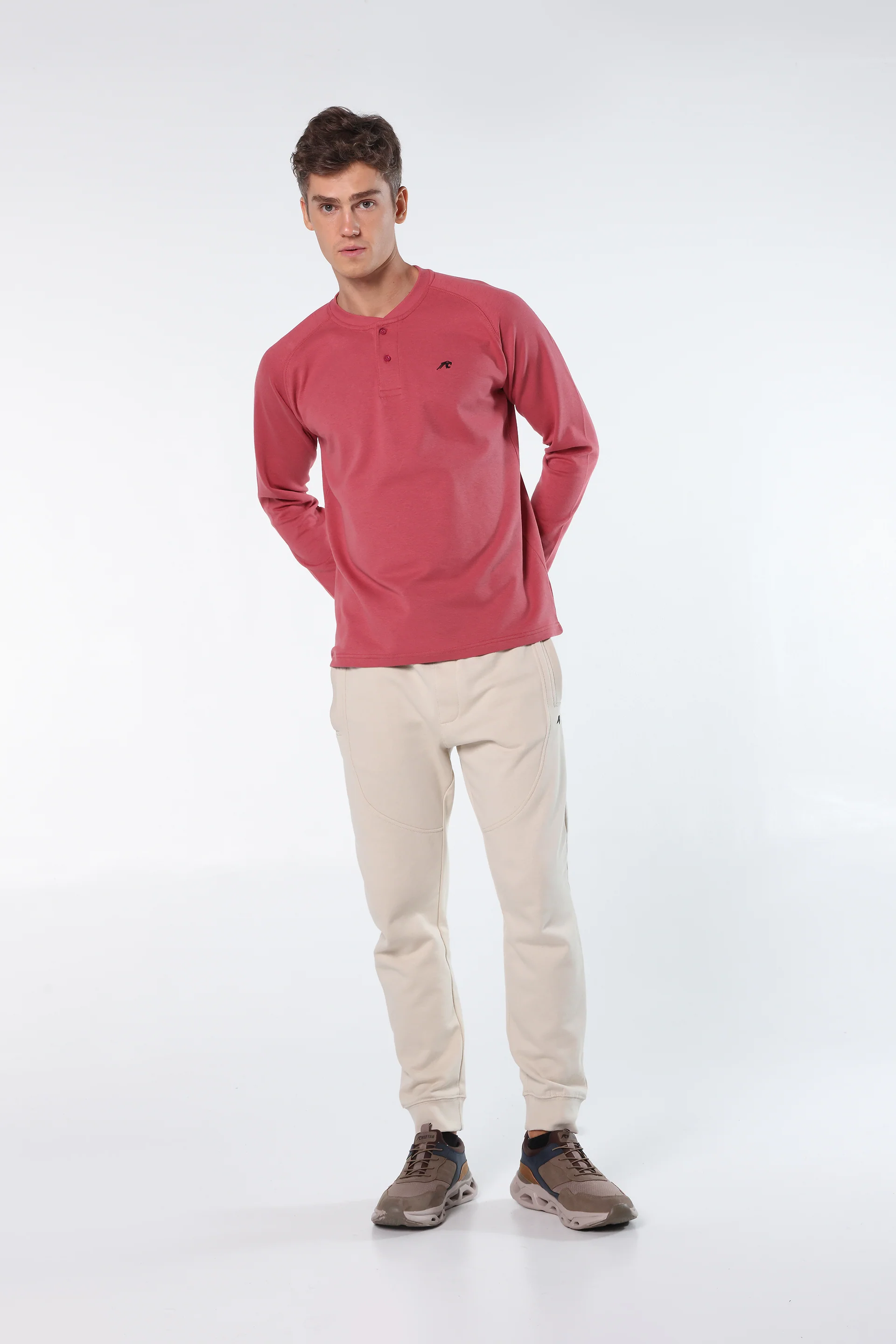 Athleisure Long Sleeve Henley - Image 3