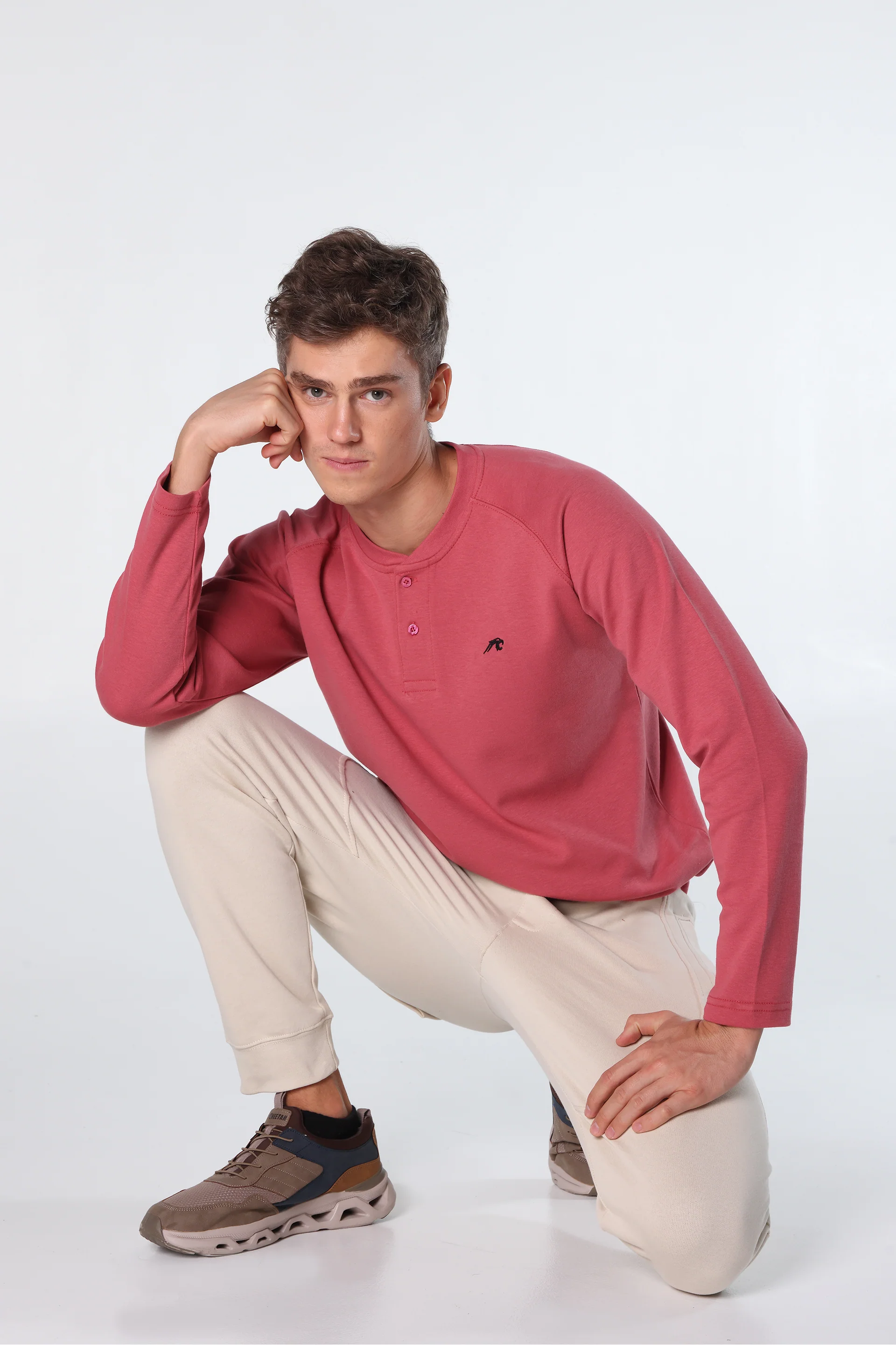Athleisure Long Sleeve Henley - Image 4