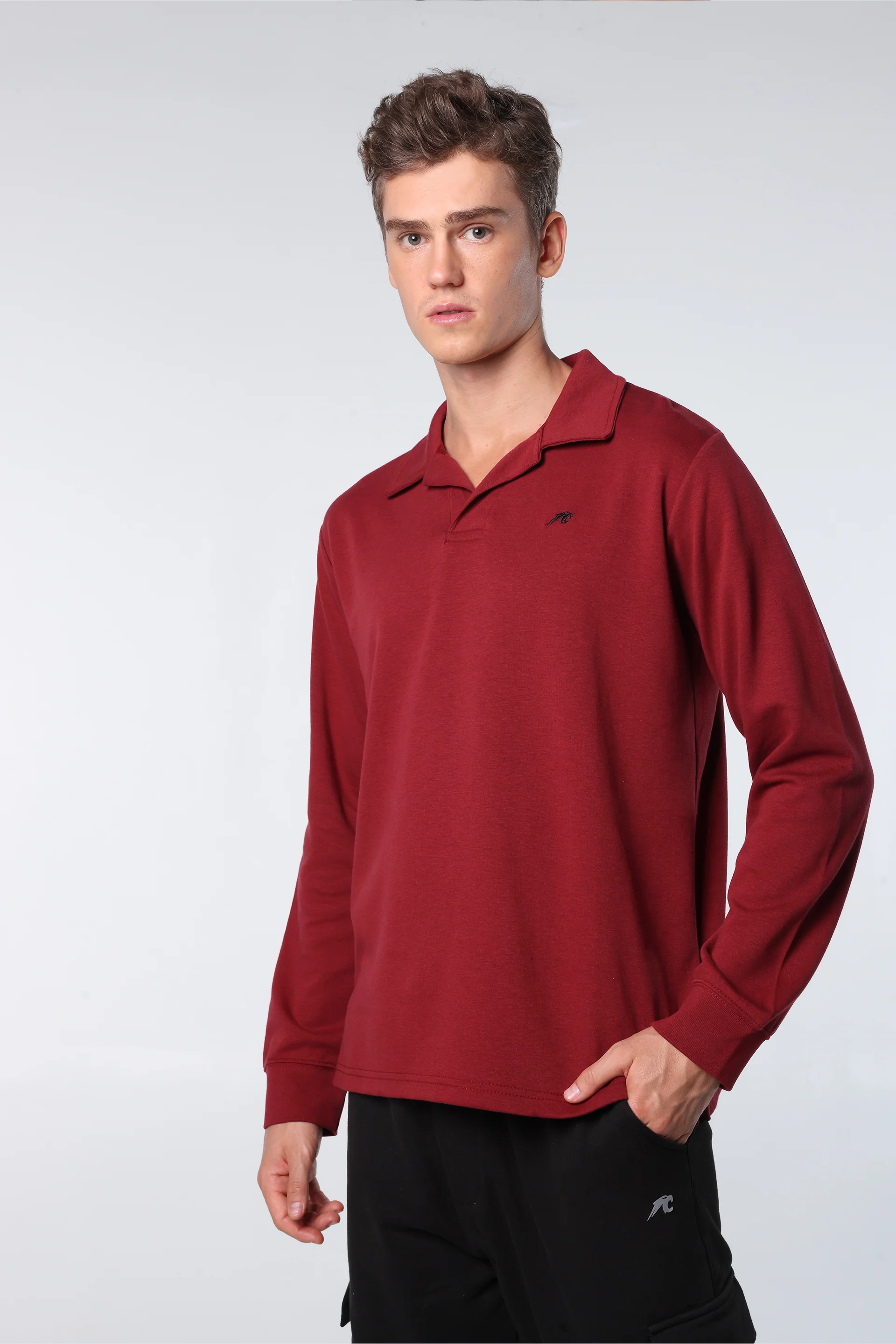 Athleisure Long Sleeve Polo - Image 3