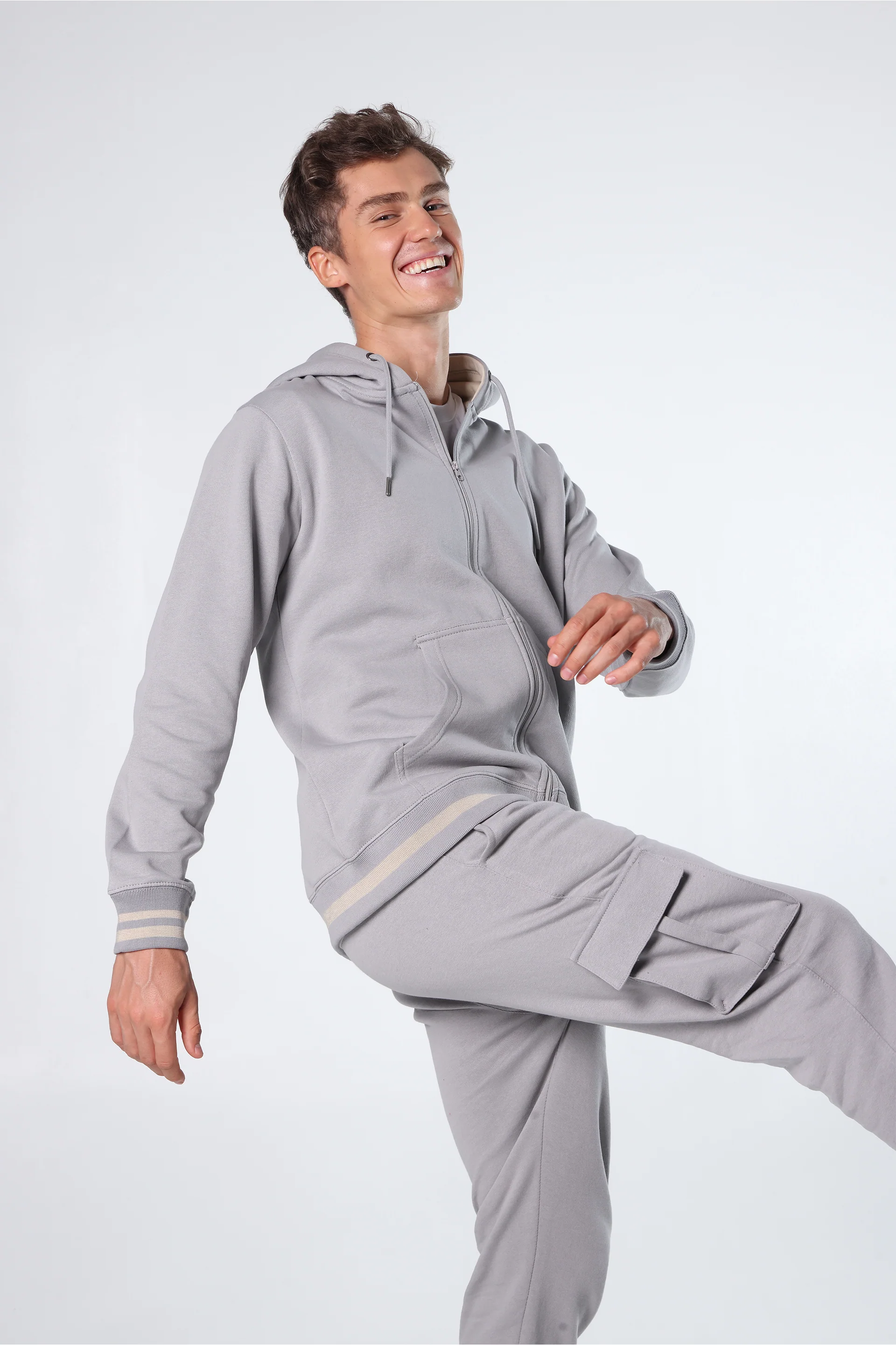 Athleisure Zip Hoodie with Y/D Trims - Image 3