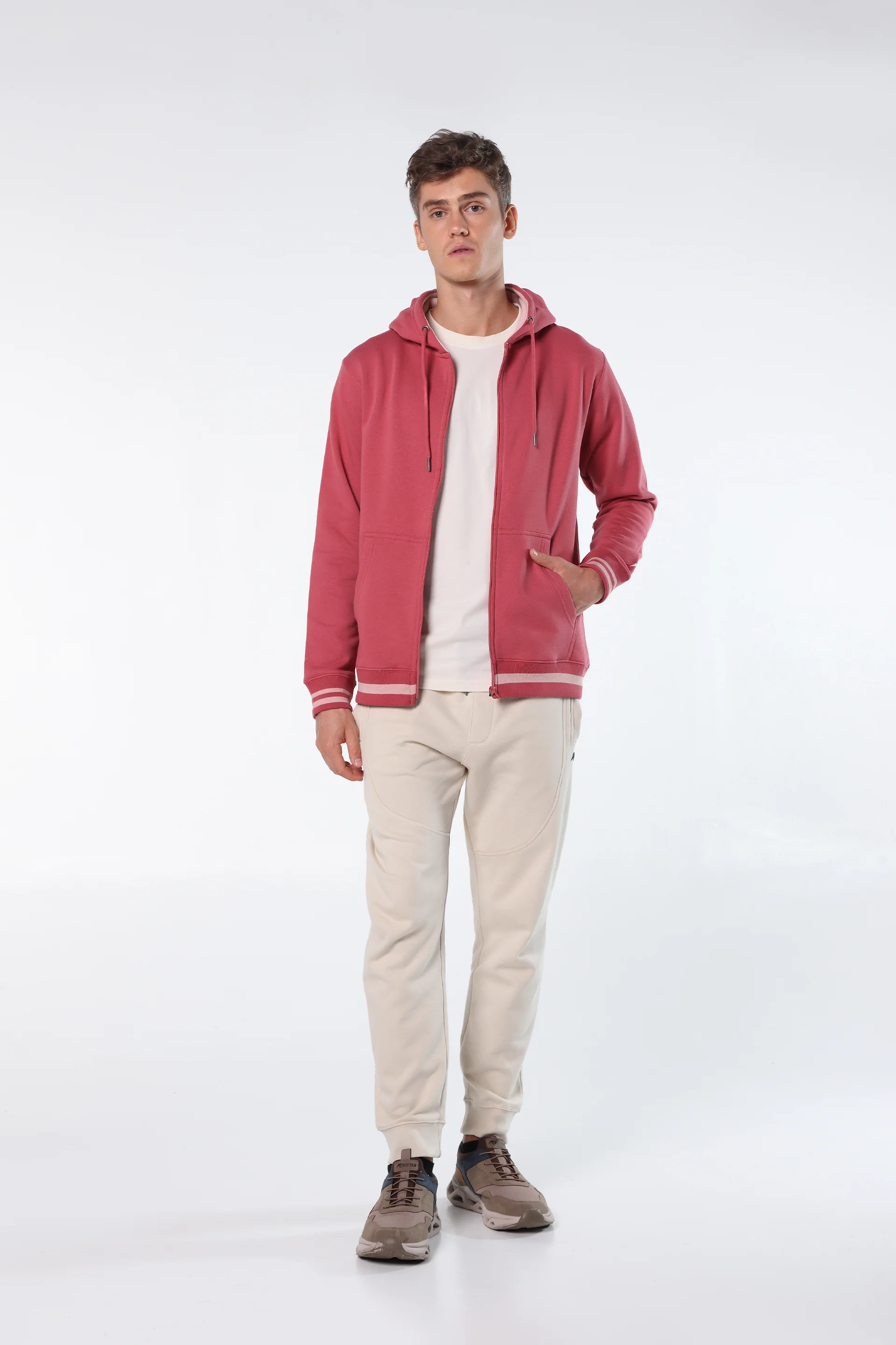 Athleisure Zip Hoodie with Y/D Trims - Image 5